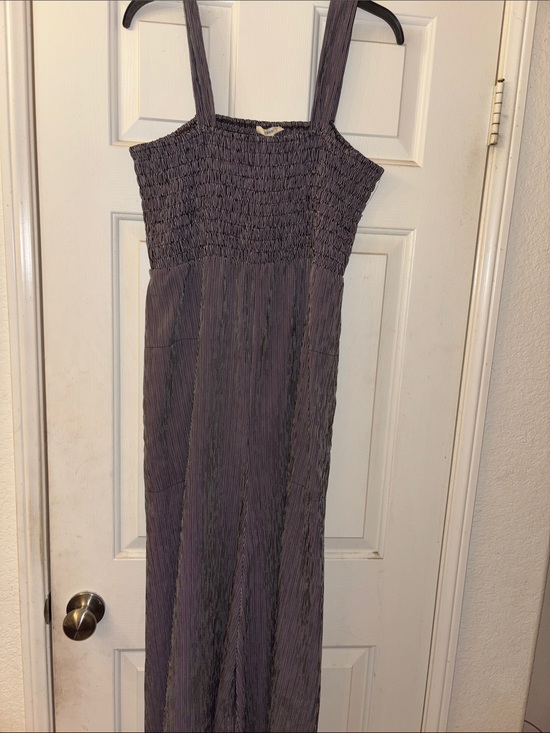 easel Pants - Easel Smocked black and gray jumpsuit M NWT